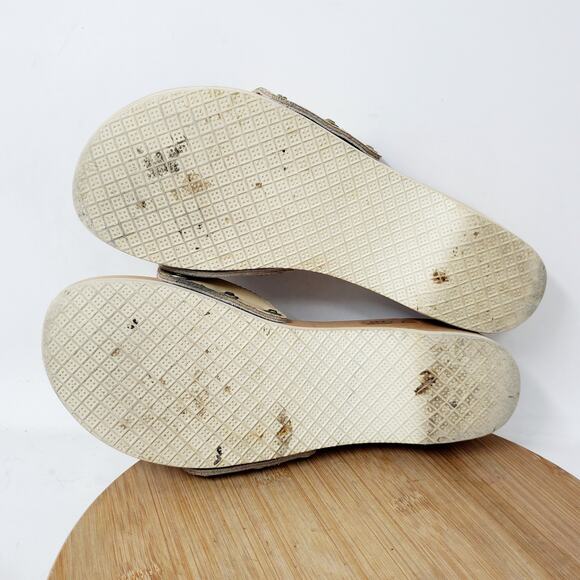 Dr Scholls Wooden Slide Sandals Womens 7 Original Clog Off White Austria Vintage - Picture 10 of 12